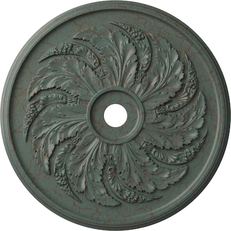 Ekena Millwork Sellek Ceiling Medallion (Fits Canopies up to 9"), 42 1/8"OD x 1 7/8"P, Cloud Burst Crackle CM42SKCBC